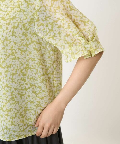 Maison de CINQ / メゾン ドゥ サンク シャツ・ブラウス | 【小さいサイズ】小花柄タックスリーブシフォンブラウス/洗える/セットアップ対応 | 詳細8