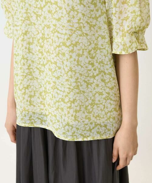 Maison de CINQ / メゾン ドゥ サンク シャツ・ブラウス | 【小さいサイズ】小花柄タックスリーブシフォンブラウス/洗える/セットアップ対応 | 詳細9