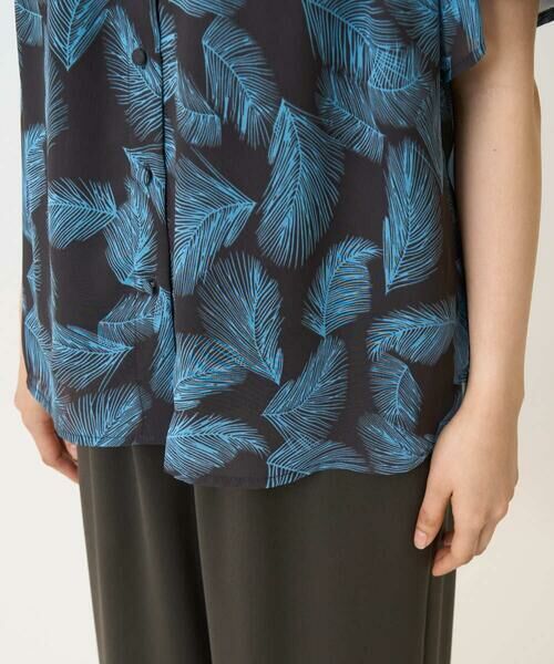 Maison de CINQ / メゾン ドゥ サンク シャツ・ブラウス | 【小さいサイズ】リーフ柄シフォンブラウス/洗える/セットアップ対応 | 詳細13