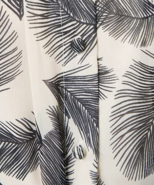 Maison de CINQ / メゾン ドゥ サンク シャツ・ブラウス | 【小さいサイズ】リーフ柄シフォンブラウス/洗える/セットアップ対応 | 詳細15