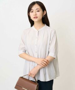 Maison de CINQ / メゾン ドゥ サンク シャツ・ブラウス | 【小さいサイズ】五分袖チュニックブラウス/UVカット/接触冷感/洗える