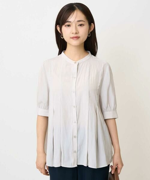 Maison de CINQ / メゾン ドゥ サンク シャツ・ブラウス | 【小さいサイズ】五分袖チュニックブラウス/UVカット/接触冷感/洗える | 詳細1