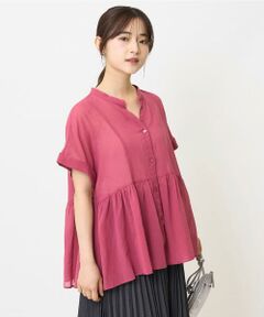 Maison de CINQ / メゾン ドゥ サンク シャツ・ブラウス | 【小さいサイズ】コットンシフォンブラウス/接触冷感/洗える