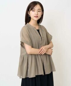 Maison de CINQ / メゾン ドゥ サンク シャツ・ブラウス | 【小さいサイズ】コットンシフォンブラウス/接触冷感/洗える