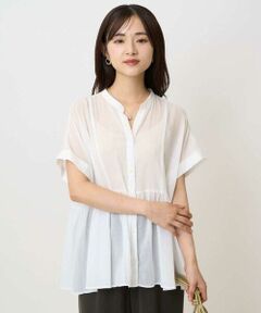 Maison de CINQ / メゾン ドゥ サンク シャツ・ブラウス | 【小さいサイズ】コットンシフォンブラウス/接触冷感/洗える