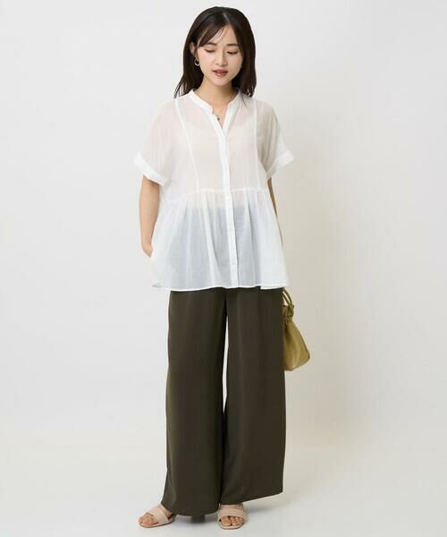 Maison de CINQ / メゾン ドゥ サンク シャツ・ブラウス | 【小さいサイズ】コットンシフォンブラウス/接触冷感/洗える | 詳細13