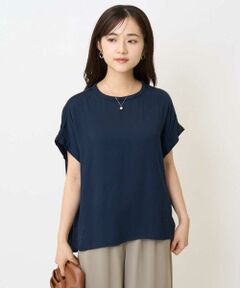 Maison de CINQ / メゾン ドゥ サンク シャツ・ブラウス | 【小さいサイズ】マットサテンTブラウス/接触冷感/洗える