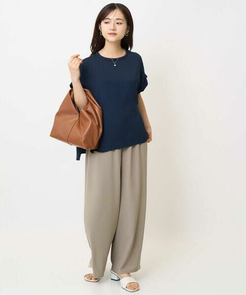 Maison de CINQ / メゾン ドゥ サンク シャツ・ブラウス | 【小さいサイズ】マットサテンTブラウス/接触冷感/洗える | 詳細17