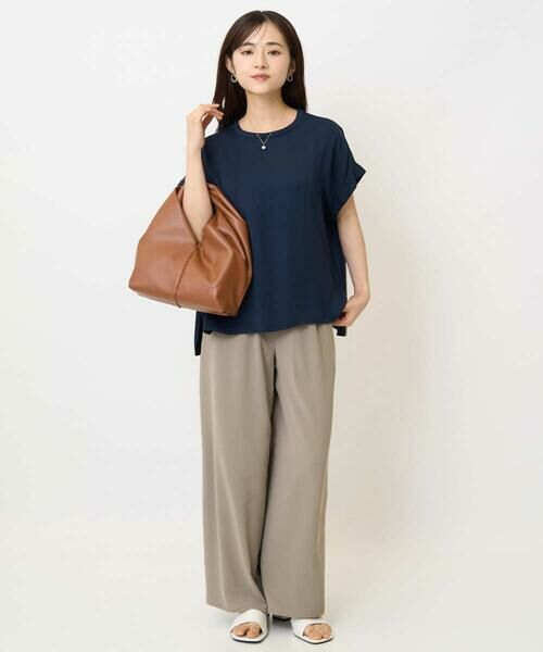 Maison de CINQ / メゾン ドゥ サンク シャツ・ブラウス | 【小さいサイズ】マットサテンTブラウス/接触冷感/洗える | 詳細18