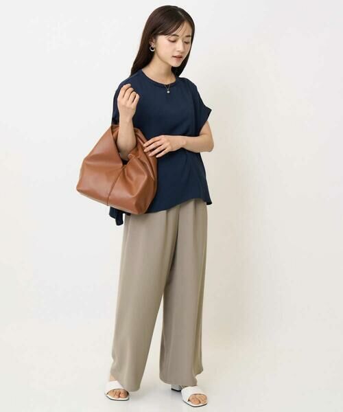 Maison de CINQ / メゾン ドゥ サンク シャツ・ブラウス | 【小さいサイズ】マットサテンTブラウス/接触冷感/洗える | 詳細19