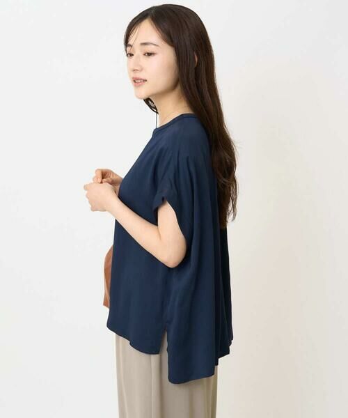 Maison de CINQ / メゾン ドゥ サンク シャツ・ブラウス | 【小さいサイズ】マットサテンTブラウス/接触冷感/洗える | 詳細2