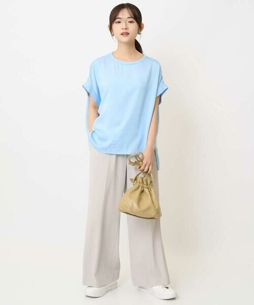 Maison de CINQ / メゾン ドゥ サンク シャツ・ブラウス | 【小さいサイズ】マットサテンTブラウス/接触冷感/洗える | 詳細23