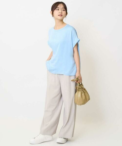 Maison de CINQ / メゾン ドゥ サンク シャツ・ブラウス | 【小さいサイズ】マットサテンTブラウス/接触冷感/洗える | 詳細24