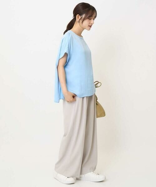 Maison de CINQ / メゾン ドゥ サンク シャツ・ブラウス | 【小さいサイズ】マットサテンTブラウス/接触冷感/洗える | 詳細25