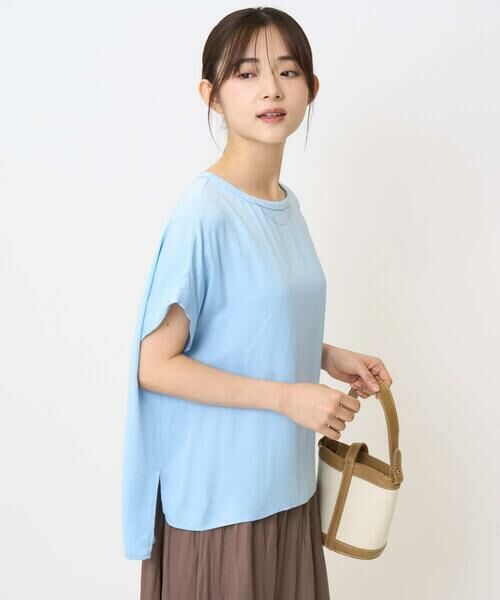 Maison de CINQ / メゾン ドゥ サンク シャツ・ブラウス | 【小さいサイズ】マットサテンTブラウス/接触冷感/洗える | 詳細3