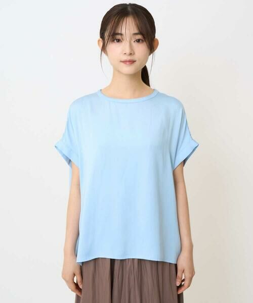 Maison de CINQ / メゾン ドゥ サンク シャツ・ブラウス | 【小さいサイズ】マットサテンTブラウス/接触冷感/洗える | 詳細4