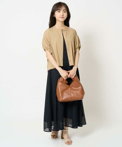 Maison de CINQ / メゾン ドゥ サンク ロング・マキシ丈ワンピース | 【小さいサイズ】幾何レースフレアーワンピース/洗える | 詳細17