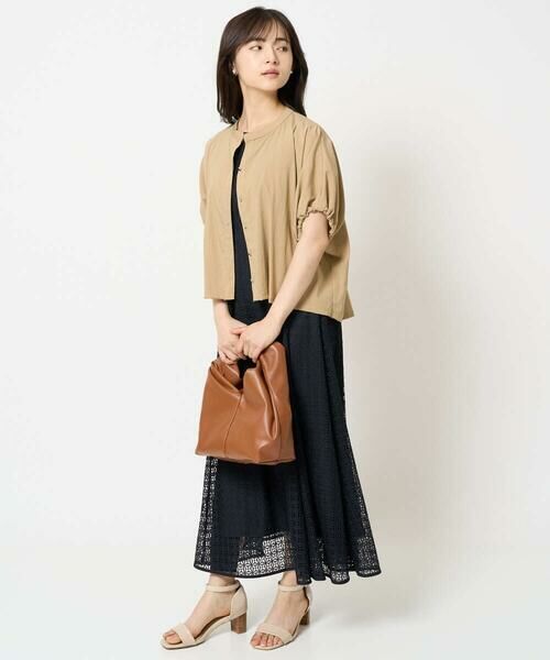 Maison de CINQ / メゾン ドゥ サンク ロング・マキシ丈ワンピース | 【小さいサイズ】幾何レースフレアーワンピース/洗える | 詳細18