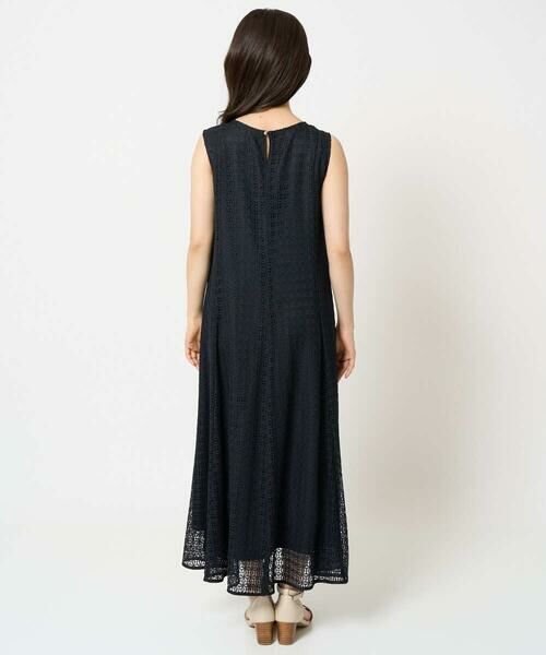 Maison de CINQ / メゾン ドゥ サンク ロング・マキシ丈ワンピース | 【小さいサイズ】幾何レースフレアーワンピース/洗える | 詳細5