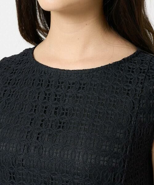 Maison de CINQ / メゾン ドゥ サンク ロング・マキシ丈ワンピース | 【小さいサイズ】幾何レースフレアーワンピース/洗える | 詳細7