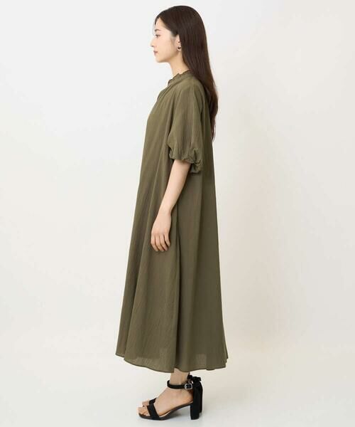 Maison de CINQ / メゾン ドゥ サンク ロング・マキシ丈ワンピース | 【小さいサイズ】ソフトコットンボリュームスリーブワンピース/洗える | 詳細4