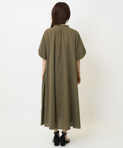 Maison de CINQ / メゾン ドゥ サンク ロング・マキシ丈ワンピース | 【小さいサイズ】ソフトコットンボリュームスリーブワンピース/洗える | 詳細5