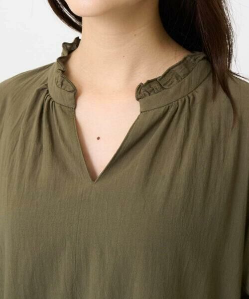 Maison de CINQ / メゾン ドゥ サンク ロング・マキシ丈ワンピース | 【小さいサイズ】ソフトコットンボリュームスリーブワンピース/洗える | 詳細6