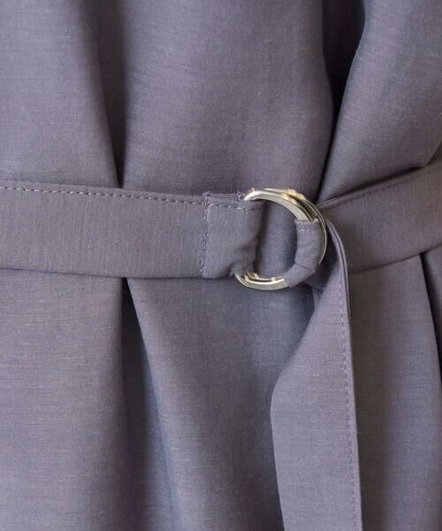 Maison de CINQ / メゾン ドゥ サンク ロング・マキシ丈ワンピース | 【小さいサイズ】ベルト付きキーネックワンピース/洗える | 詳細13