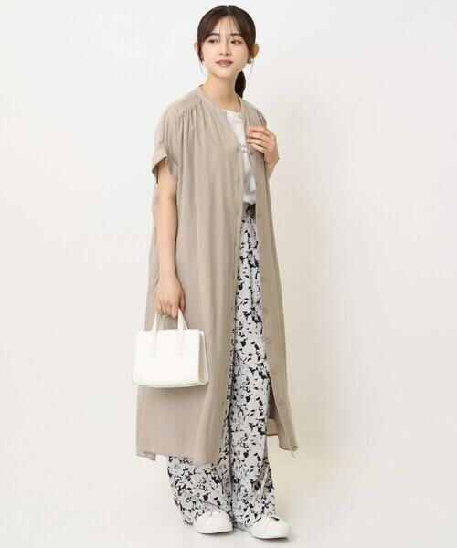 Maison de CINQ / メゾン ドゥ サンク ロング・マキシ丈ワンピース | 【小さいサイズ】ベルト付きキーネックワンピース/洗える | 詳細19