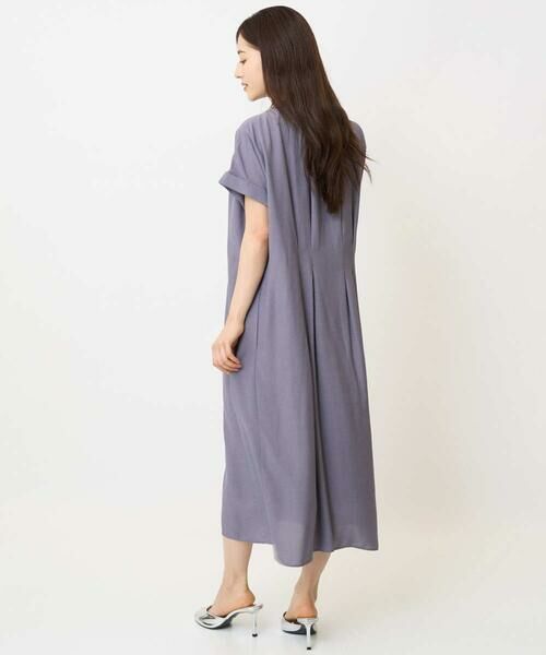 Maison de CINQ / メゾン ドゥ サンク ロング・マキシ丈ワンピース | 【小さいサイズ】ベルト付きキーネックワンピース/洗える | 詳細25