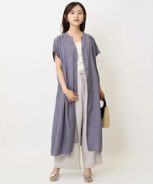 Maison de CINQ / メゾン ドゥ サンク ロング・マキシ丈ワンピース | 【小さいサイズ】ベルト付きキーネックワンピース/洗える | 詳細27