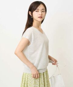 Maison de CINQ / メゾン ドゥ サンク ニット・セーター | 【小さいサイズ】フレンチスリーブラメニット/洗える