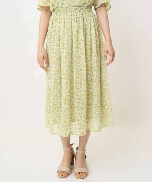 Maison de CINQ / メゾン ドゥ サンク ロング・マキシ丈スカート | 【小さいサイズ】小花柄シフォンスカート/丈の長さが選べる/洗える/セットアップ対応 | 詳細10