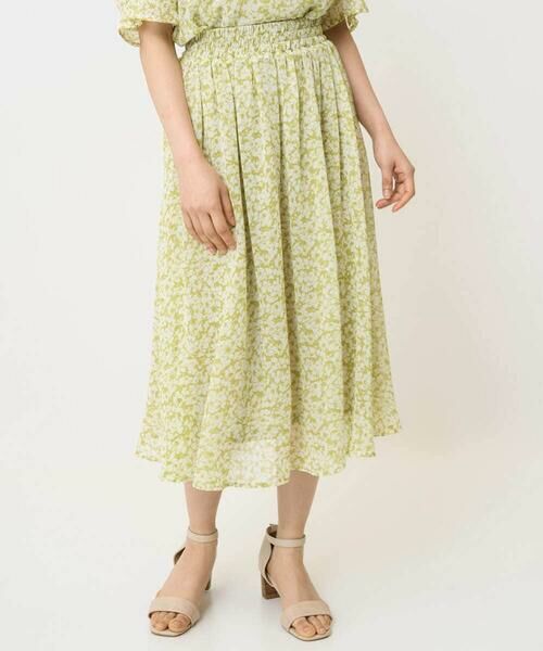 Maison de CINQ / メゾン ドゥ サンク ロング・マキシ丈スカート | 【小さいサイズ】小花柄シフォンスカート/丈の長さが選べる/洗える/セットアップ対応 | 詳細11