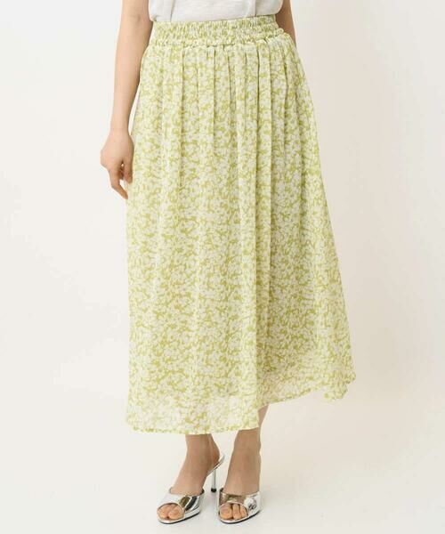 Maison de CINQ / メゾン ドゥ サンク ロング・マキシ丈スカート | 【小さいサイズ】小花柄シフォンスカート/丈の長さが選べる/洗える/セットアップ対応 | 詳細2