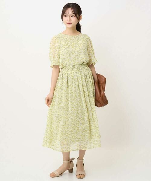 Maison de CINQ / メゾン ドゥ サンク ロング・マキシ丈スカート | 【小さいサイズ】小花柄シフォンスカート/丈の長さが選べる/洗える/セットアップ対応 | 詳細25