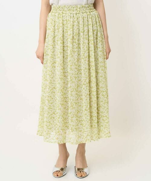 Maison de CINQ / メゾン ドゥ サンク ロング・マキシ丈スカート | 【小さいサイズ】小花柄シフォンスカート/丈の長さが選べる/洗える/セットアップ対応 | 詳細3