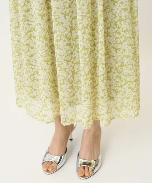 Maison de CINQ / メゾン ドゥ サンク ロング・マキシ丈スカート | 【小さいサイズ】小花柄シフォンスカート/丈の長さが選べる/洗える/セットアップ対応 | 詳細7