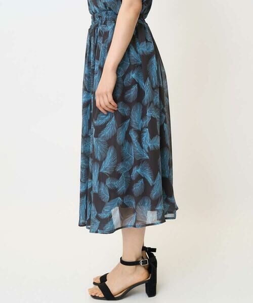Maison de CINQ / メゾン ドゥ サンク ロング・マキシ丈スカート | 【小さいサイズ】リーフ柄シフォンスカート/丈の長さが選べる/洗える/セットアップ対応 | 詳細13