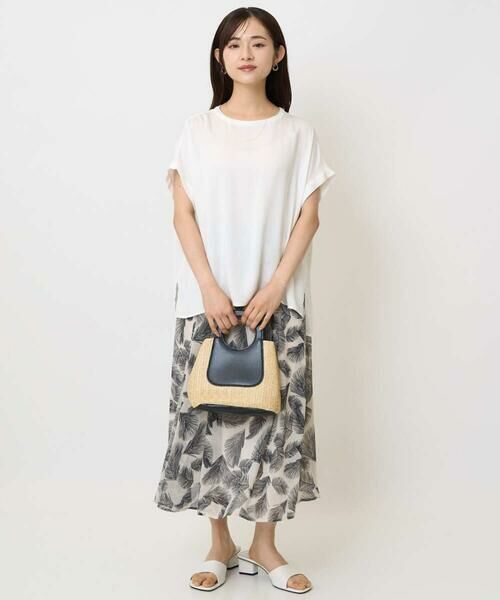 Maison de CINQ / メゾン ドゥ サンク ロング・マキシ丈スカート | 【小さいサイズ】リーフ柄シフォンスカート/丈の長さが選べる/洗える/セットアップ対応 | 詳細20