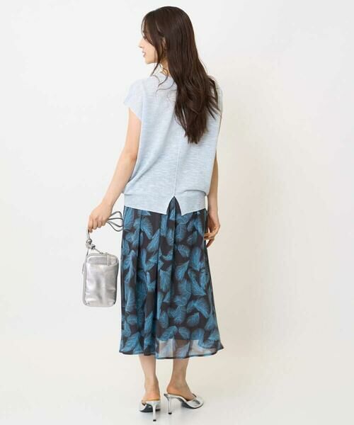 Maison de CINQ / メゾン ドゥ サンク ロング・マキシ丈スカート | 【小さいサイズ】リーフ柄シフォンスカート/丈の長さが選べる/洗える/セットアップ対応 | 詳細30