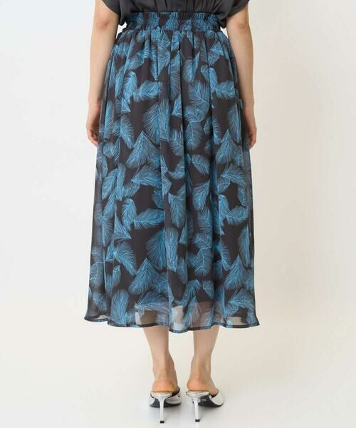 Maison de CINQ / メゾン ドゥ サンク ロング・マキシ丈スカート | 【小さいサイズ】リーフ柄シフォンスカート/丈の長さが選べる/洗える/セットアップ対応 | 詳細5