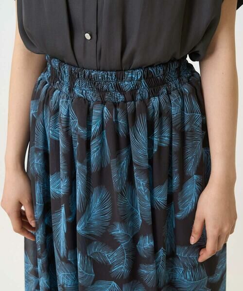 Maison de CINQ / メゾン ドゥ サンク ロング・マキシ丈スカート | 【小さいサイズ】リーフ柄シフォンスカート/丈の長さが選べる/洗える/セットアップ対応 | 詳細6