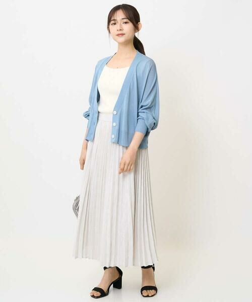 Maison de CINQ / メゾン ドゥ サンク ロング・マキシ丈スカート | 【小さいサイズ】楊柳シアーチェックプリーツスカート/洗える/セットアップ対応 | 詳細15