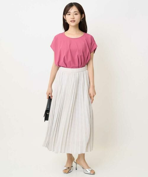 Maison de CINQ / メゾン ドゥ サンク ロング・マキシ丈スカート | 【小さいサイズ】楊柳シアーチェックプリーツスカート/洗える/セットアップ対応 | 詳細17