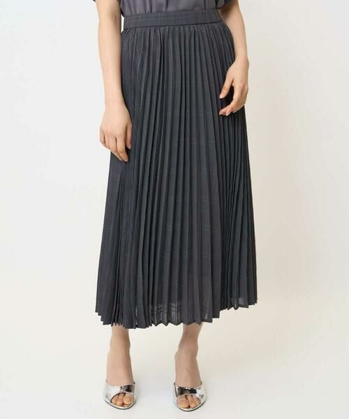 Maison de CINQ / メゾン ドゥ サンク ロング・マキシ丈スカート | 【小さいサイズ】楊柳シアーチェックプリーツスカート/洗える/セットアップ対応 | 詳細2