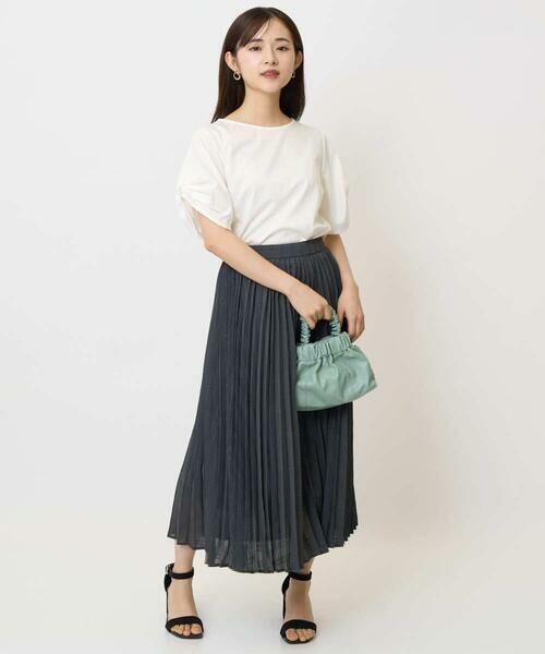 Maison de CINQ / メゾン ドゥ サンク ロング・マキシ丈スカート | 【小さいサイズ】楊柳シアーチェックプリーツスカート/洗える/セットアップ対応 | 詳細23