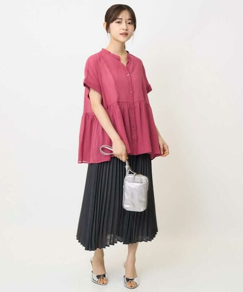 Maison de CINQ / メゾン ドゥ サンク ロング・マキシ丈スカート | 【小さいサイズ】楊柳シアーチェックプリーツスカート/洗える/セットアップ対応 | 詳細25