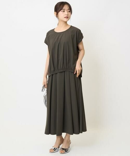 Maison de CINQ / メゾン ドゥ サンク ロング・マキシ丈スカート | 【小さいサイズ】ジャージーフレアスカート/接触冷感/速乾/洗える/セットアップ対応 | 詳細10