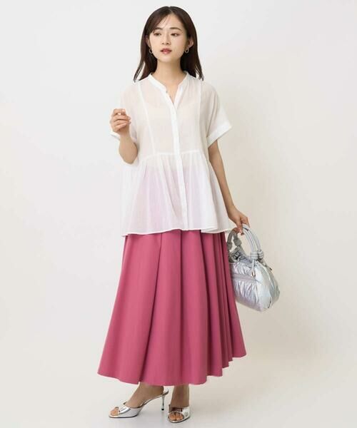 Maison de CINQ / メゾン ドゥ サンク ロング・マキシ丈スカート | 【小さいサイズ】ジャージーフレアスカート/接触冷感/速乾/洗える/セットアップ対応 | 詳細16